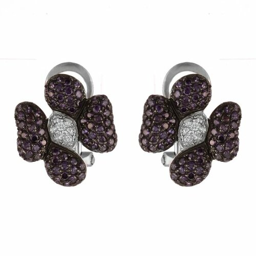 Серьги ELEMENT47, серебро, 925 проба, фианит