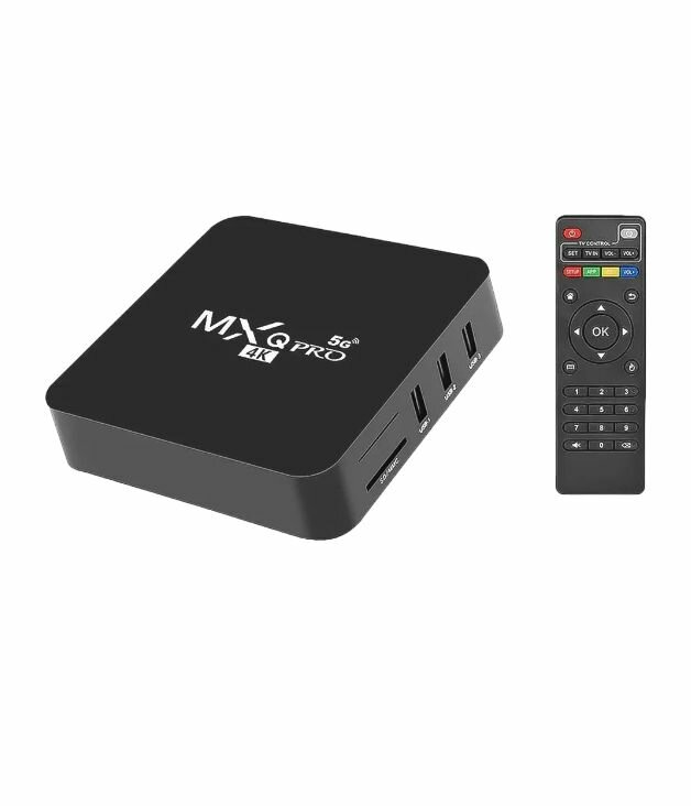 Smart TV-приставка MXQ PRO 5G 4K TV Box Ultra HD Android 12.0 черный