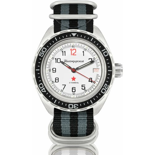 Наручные часы Восток Командирские, серый наручные часы восток командирские 020712 серебряный белый