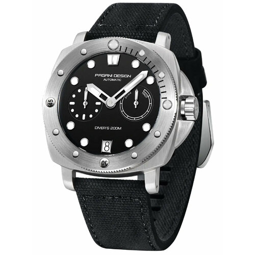 наручные часы pagani design серебряный черный Наручные часы Pagani Design, серебряный, черный