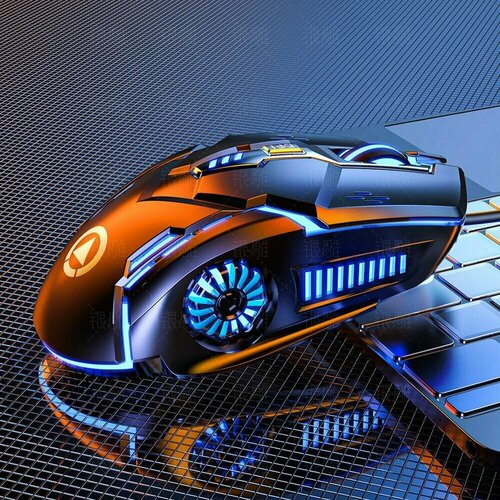 Игровая проводная светящаяся мышь Чёрная 120000₽