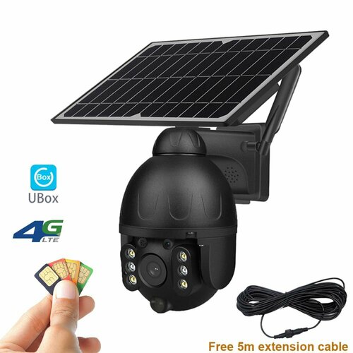 Наружная камера наблюдения 4G GSM металлический корпус 8W солнечная панель 15600mAh аккумулятор Беспроводная камера 1500000₽