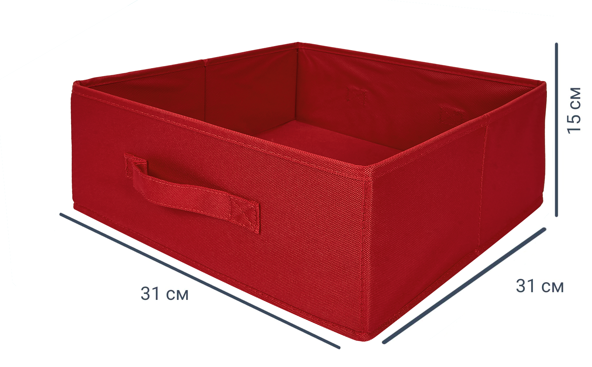 Короб Spaceo KUB 31x31x15 см 14.4 л полипропилен цвет красный