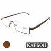 Фото #5 Полуободковые очки лектор для чтения в футляре (+3.50) противоударные TR747 C4, леска сверху, линза пластик, цвет коричневый, pd 62-64
