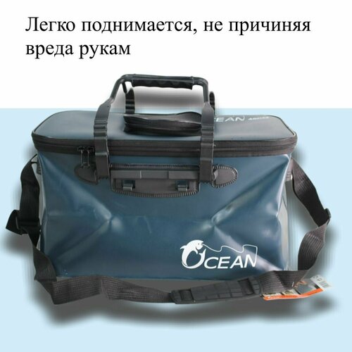 фото Сумка-кан квадратный с пружиной крышкой 55см ocean