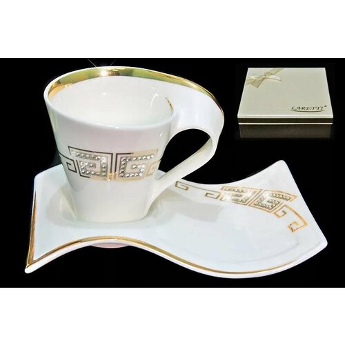 Кофейный набор со стразами, 90 мл, на 1 перс.