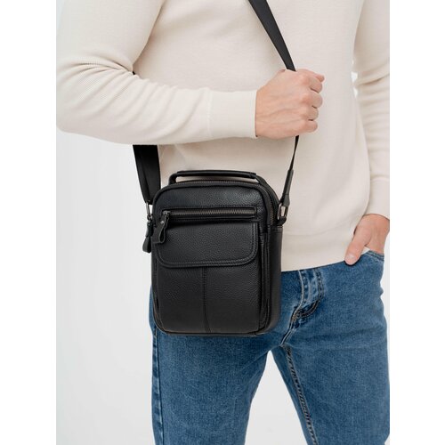 фото Сумка faustini 6090-black, фактура зернистая, черный