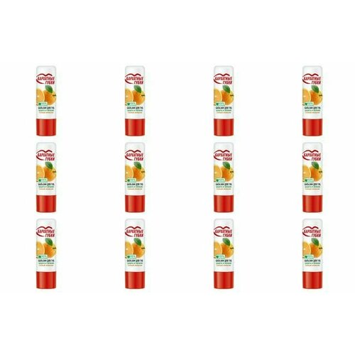 Fito Косметик Набор Бальзамов для губ Вишня, Апельсин, Мороженное, Ежевика, Земляника,112,5 г,12 шт