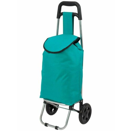 Тележка с сумкой WR3030 Бирюза, пластиковые колеса, грузоподъемность 15 кг тележка хозяйственная с сумкой wr3030 бриз до 20кг скрап