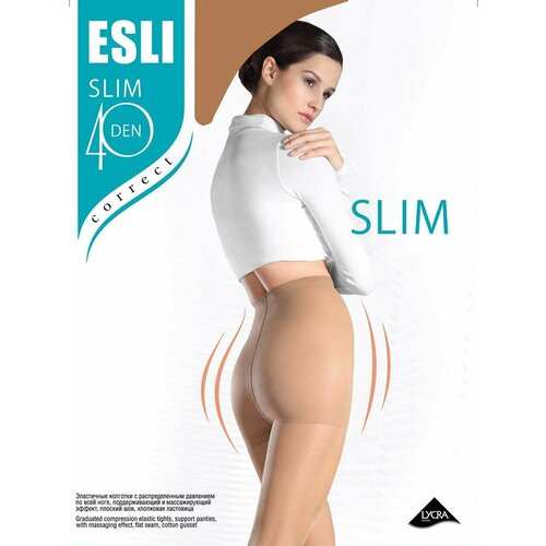 Колготки ESLI, 40 den, размер 2, бежевый колготки esli esli sharm 40 den размер 3 черный