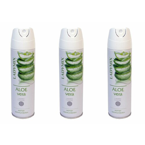 Ladymix Дезодорант боди спрей Aloe vera, 150 мл, 3 шт