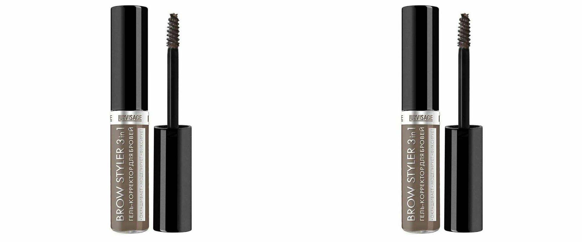 LUXVISAGE Гель-Корректор для бровей Brow Styler тон 03 Мокаччино,2 шт