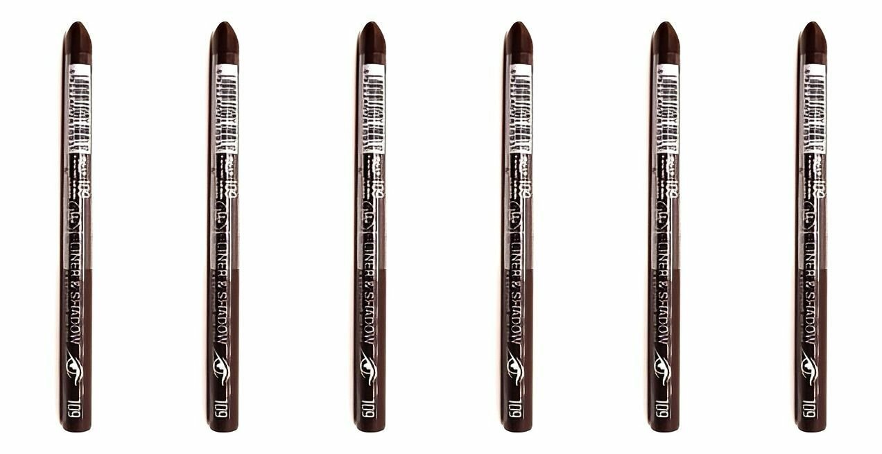 Tf cosmetics Карандаш контурный автоматический для глаз темно коричневый,6 шт