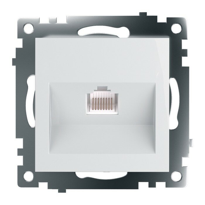 Розетка Ethernet RJ-45 (белый) Катрин Stekker GLS00-7107-01 39305 - фото №1
