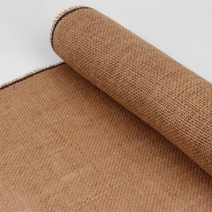фото Ткань из джута, натуральная, 80 ± 5 см, 1 ± 0,1 м, цвет бежевый