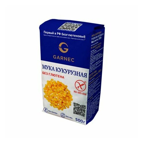 Мука Garnec кукурузная без глютена 500г. Х12 штук