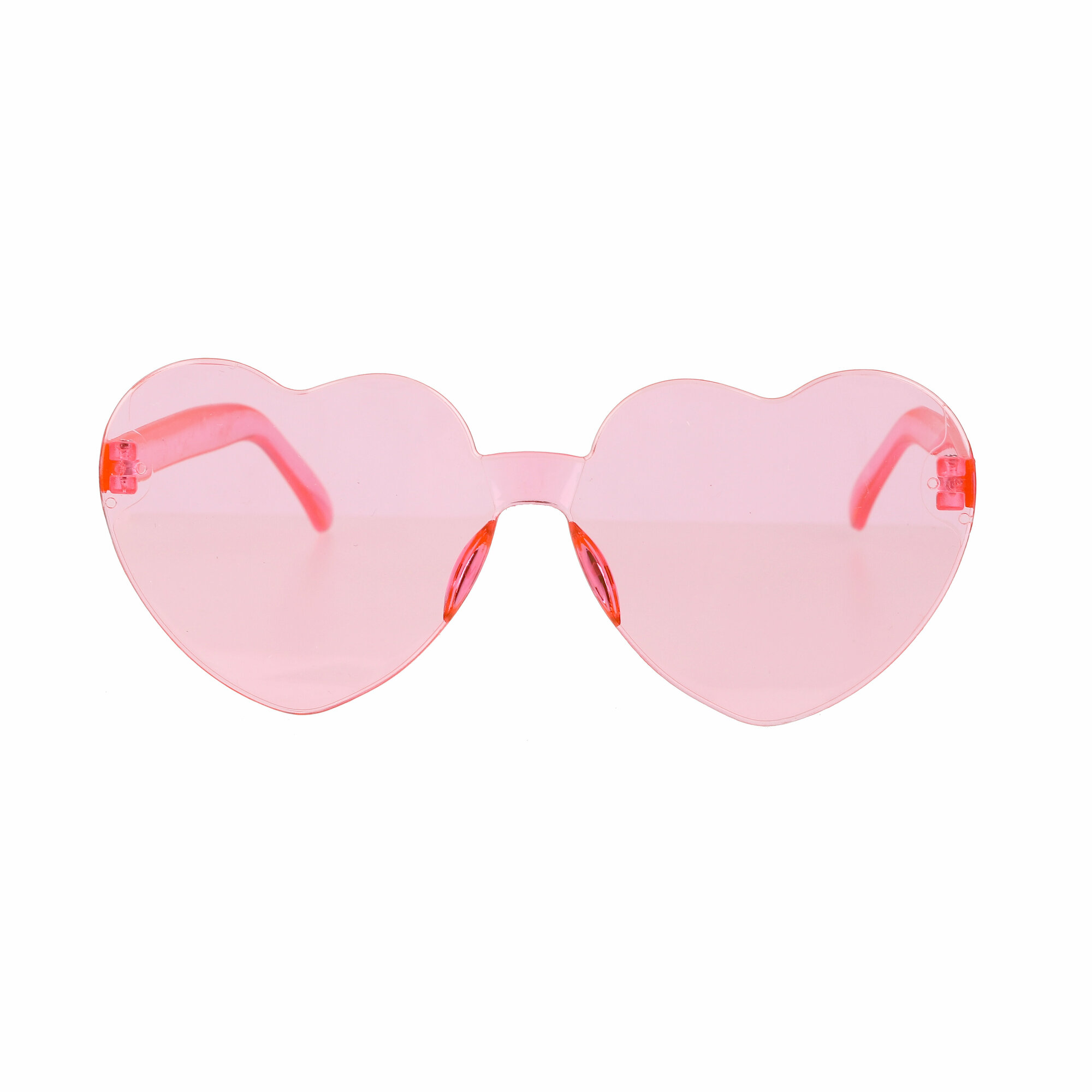 Карнавальные очки, Сердца, Розовый, 14*5 см, 1 шт.