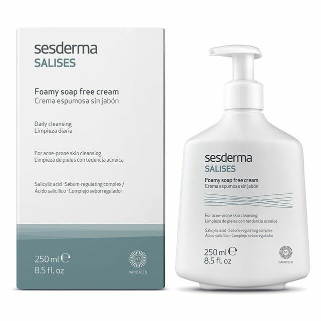 Пенка Sesderma Problem Skin Salises Facial/Body Foamy Soap Free Cream, Крем пенящийся для умывания, для лица и тела, 250 мл