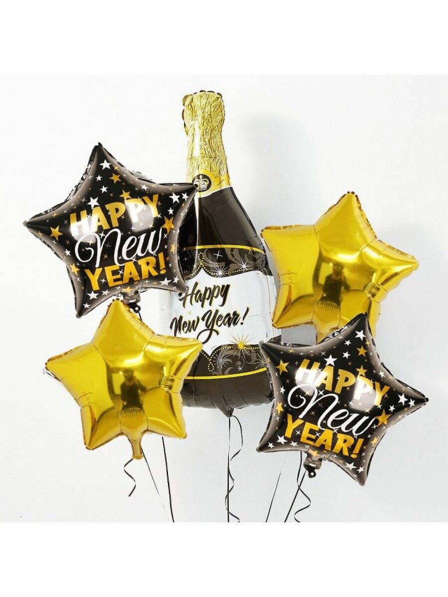 Воздушные шары на Новый год Happy New Year