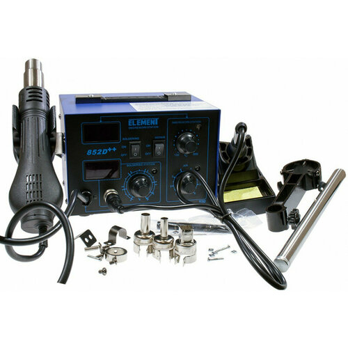 Паяльная станция ELEMENT 852D с держателем фена 7800₽