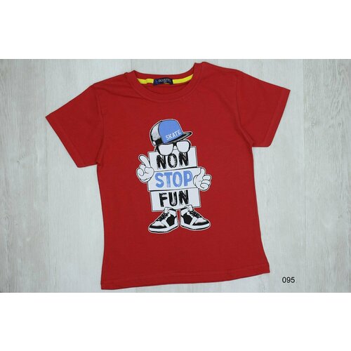 фото Футболка bobito, размер 110, красный