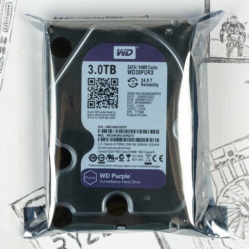 35 жесткий диск Western Digital Purple 3Tb 740000₽