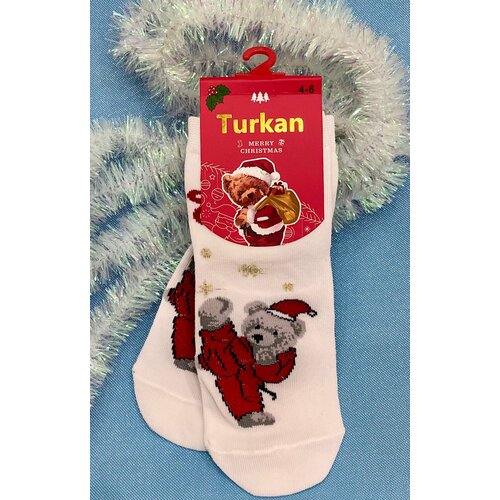 Носки Turkan размер 4-6, белый носки turkan размер 4 6 красный