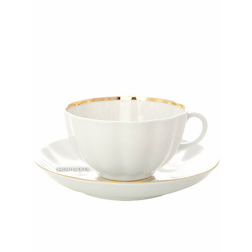 Чашка с блюдцем чайная форма 