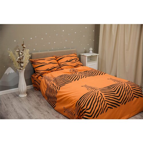 Детское постельное бельё Sweet Dreams Tiger (на резинке + молния) для матраса 60x120 см, Сатин