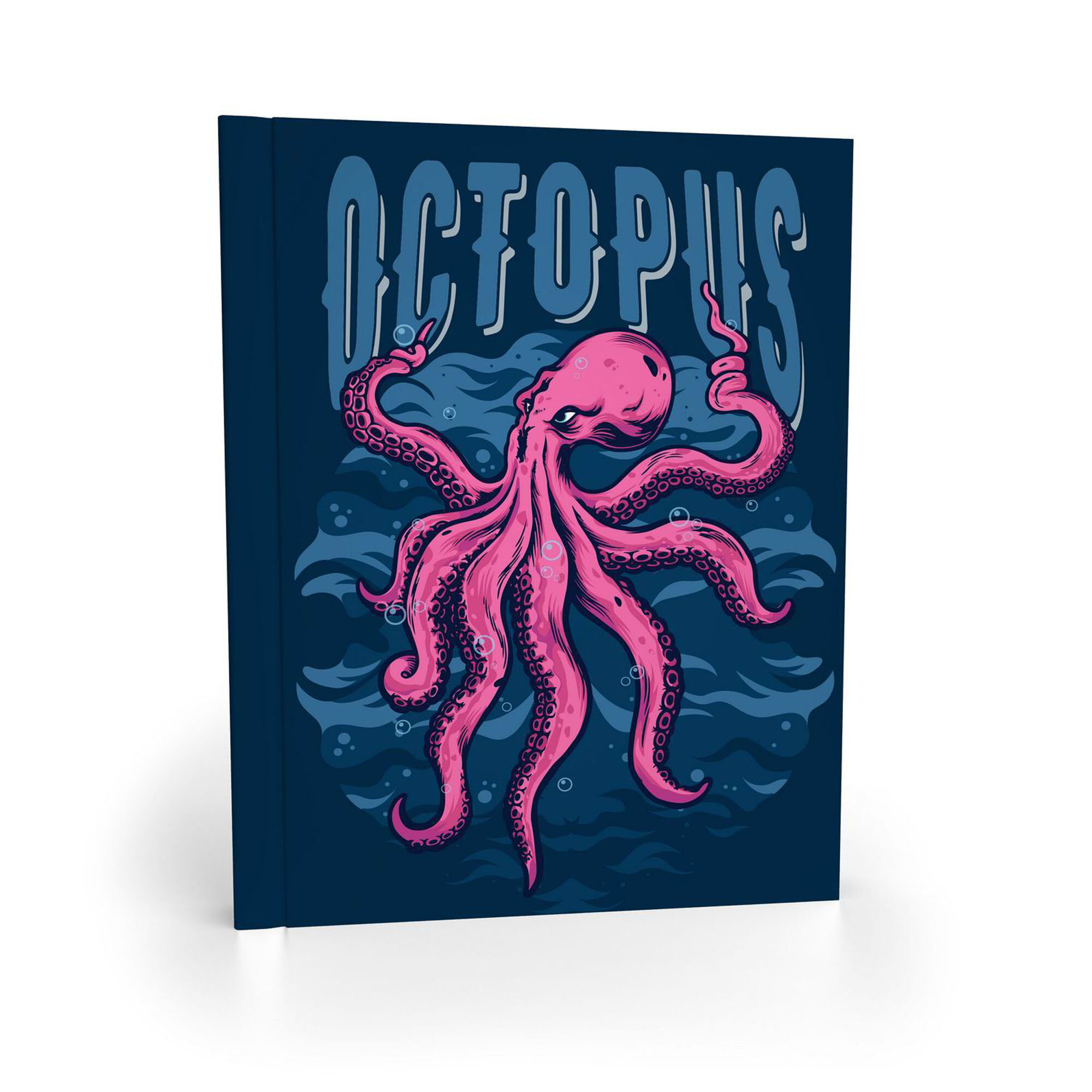Записная книжка "Розовый осьминог" А6, в клетку, 80 л, интегральная обложка, Academy Style,11099