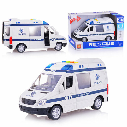 Машина WY590B Полиция 1:16 (свет, звук) в коробке next модель машины полиция 1 16 инерционная свет звук wy590b с 3 лет