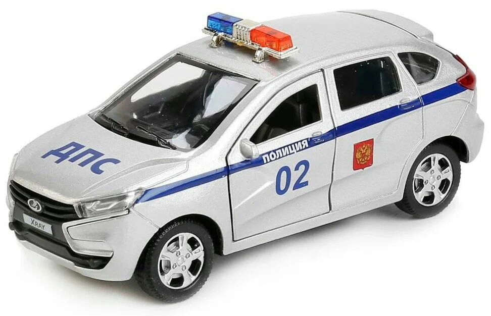 Машина "Lada Xray Полиция" 12 см металлическая инерционная