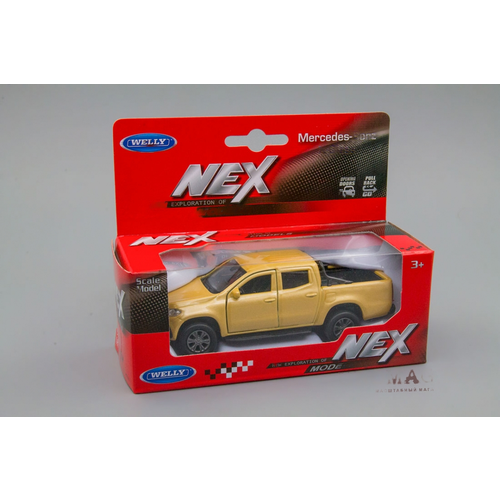 Машинка Welly Mercedes Benz X Class 1:34-39 золотой 43782 модель автомобиля welly 1 27 mercedes benz x модель пикапа из сплава коллекционная игрушка декоративный подарок