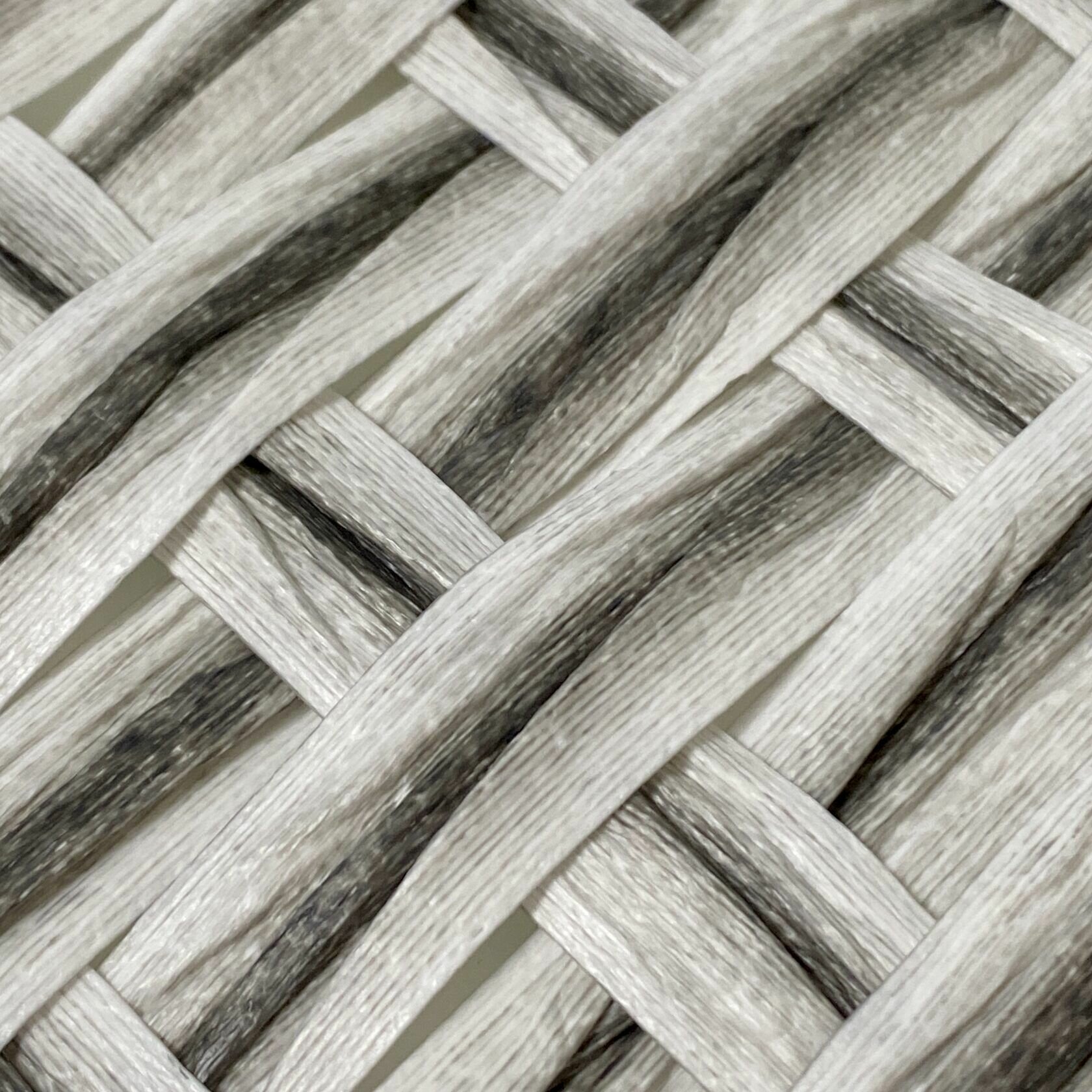 ЭкоРотанг Кукурузный лист Черно-белый 17 мм, искусственный ротанг.