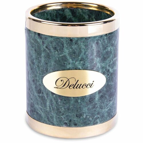 Стакан для карандашей Delucci зеленый мрамор 6304₽