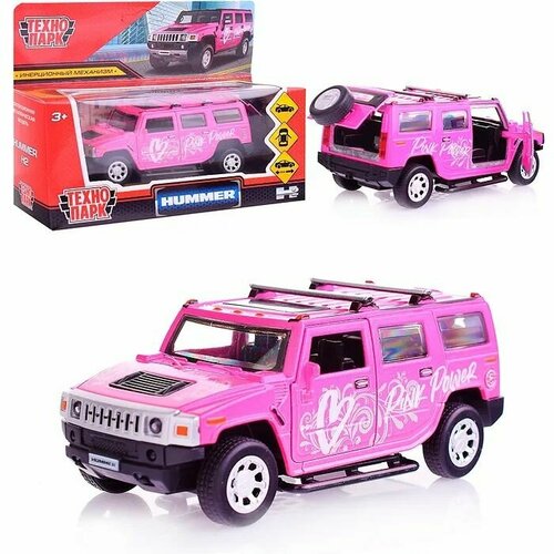 Машинка Hummer H2 12 см розовая