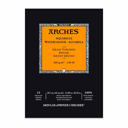 Альбом для акварели Arches 29,7х42 см, белый натуральный, 12 л