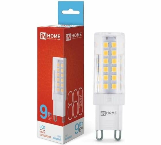 Светодиодная лампа IN HOME LED-JCD 9Вт 230В G9 6500К 860Лм