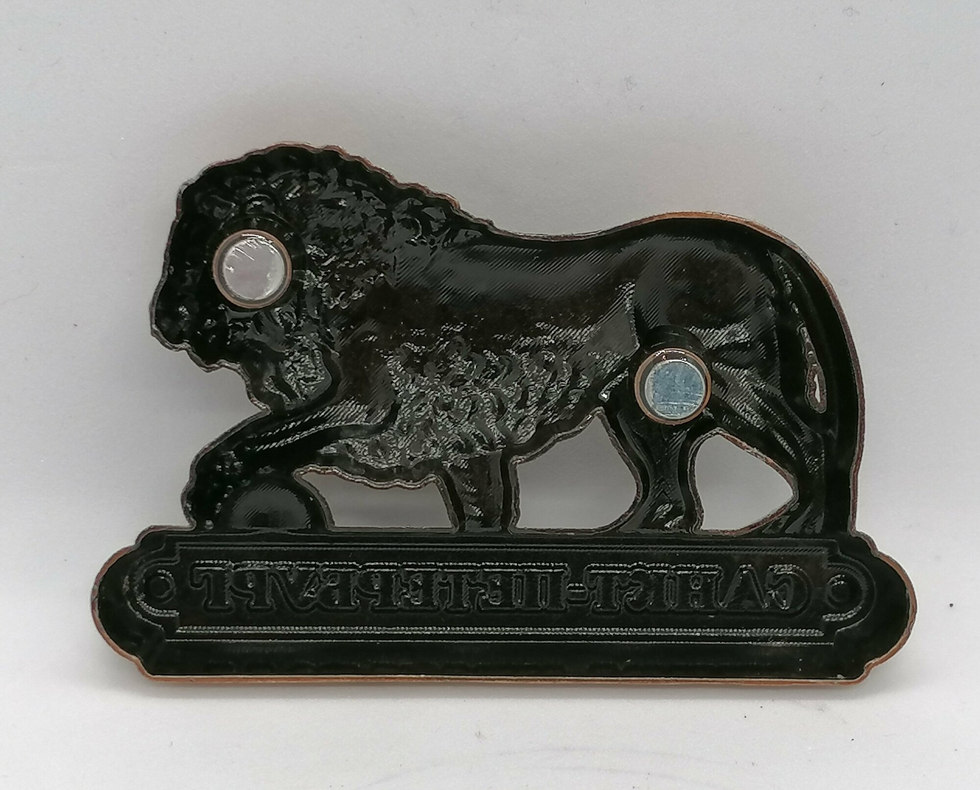 Магнит металл рельефный Спб "Лев" медный — фото 1