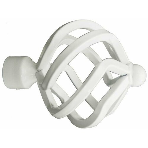 Наконечник для карниза HOME ACCESSORY металлический белый 95 мм