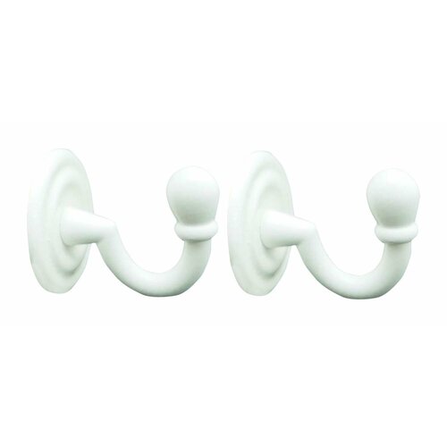 Крючки для штор HOME ACCESSORY металл белый 105 мм 2 шт
