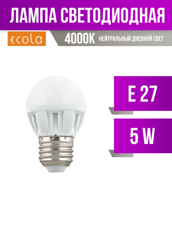 Ecola шар G45 E27 5W 4000K 4K 75x45 Light TF7V50ELC (арт. 523427)