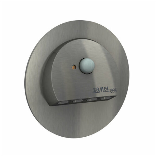 Zamel Светильник RUBI Сталь/Хол. бел. в монт. коробку, 230V AC с датчиком движения