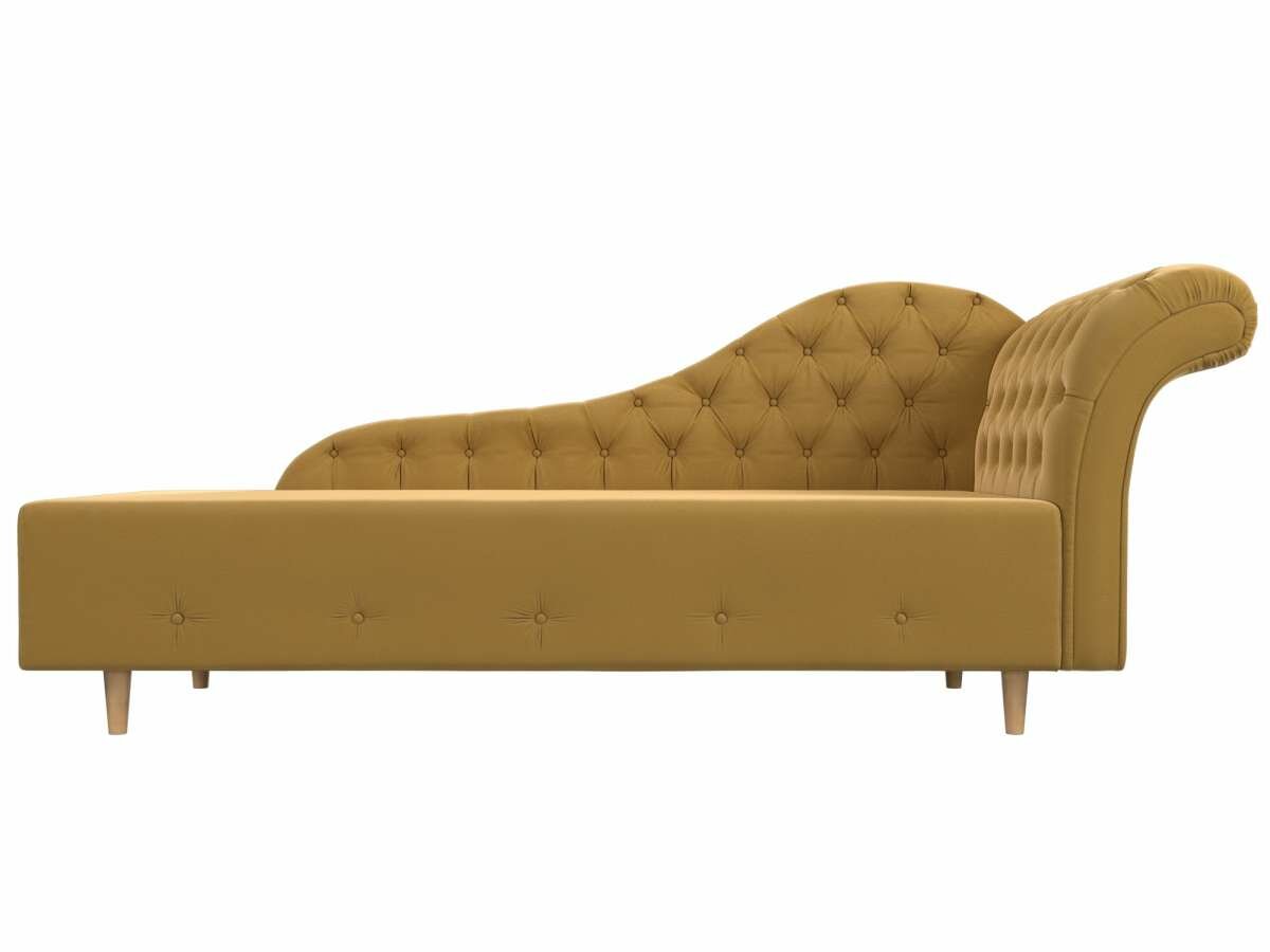 фото Кушетка Камерон Микровельвет 201х78х89 Желтый