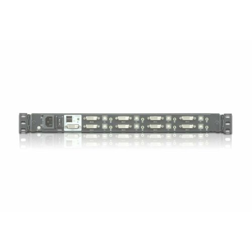 CL6708MW-ATA-RG ATEN Single Rail 8-Port DVI FHD LCD KVM Switch kvm переключатель aten 2 port usb dvi kvm switch cs72d at