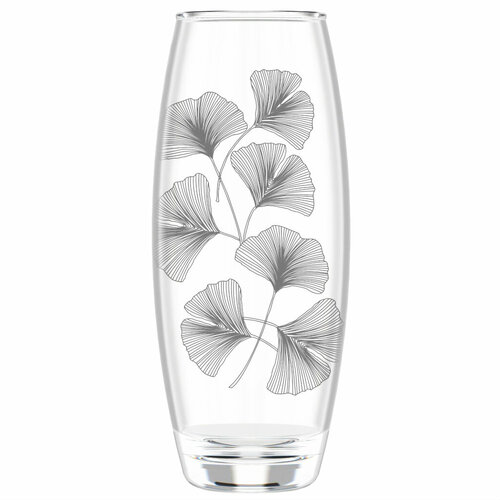 Ваза стеклянная с гравировкой Каллы 26х8см 706₽