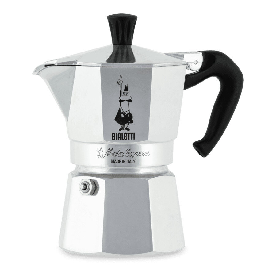 Кофеварка гейзерная Bialetti Moka Express 3 чашки для чая и кофе премиум качество