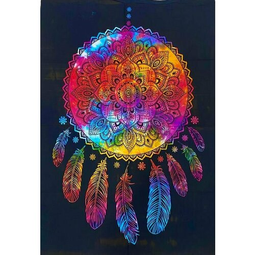 Гобелен хлопковый панно покрывало из Индии разноцветный Ловец снов Размер 120см на 80см 4 700₽