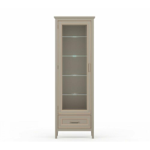Шкаф-витрина Black Red White Классик REG1W1SZK с подсветкой Глиняный серый 43120₽