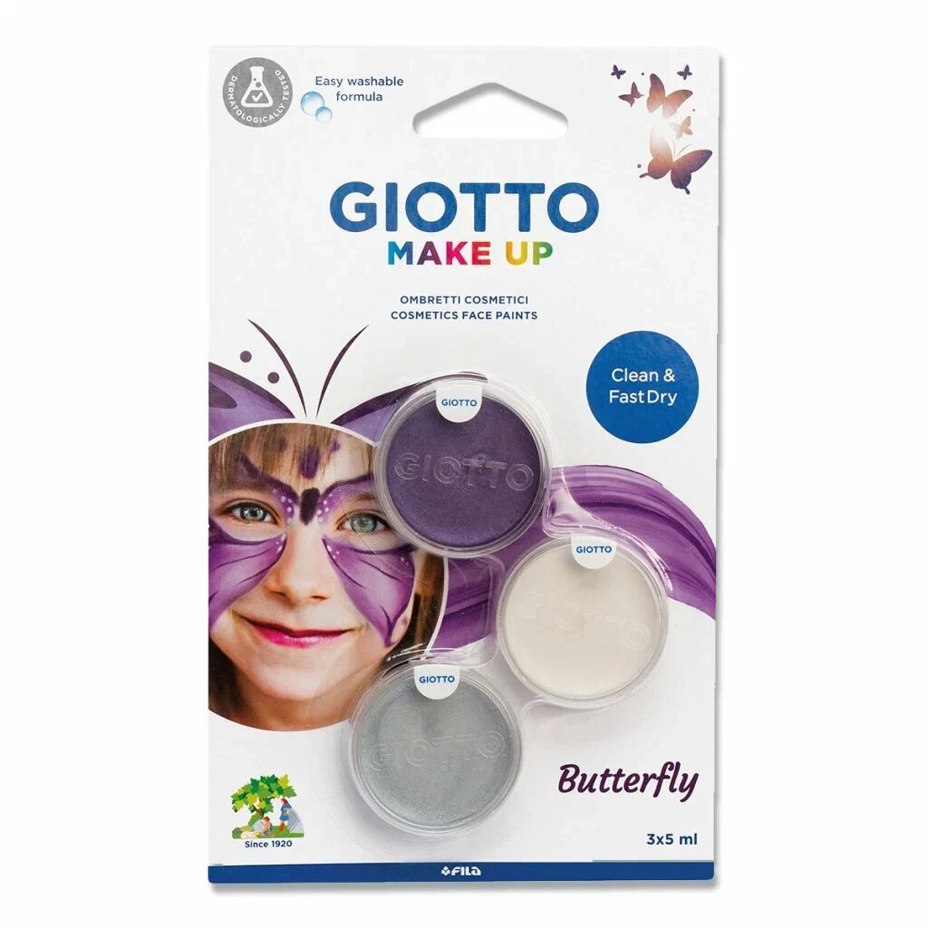 Giotto Giotto make up Batterfly Набор для грима 3 шт по 5мл, блистер sela25